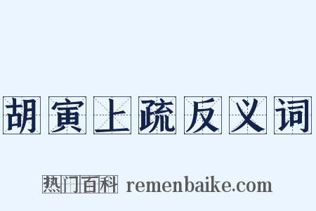 胡寅上疏反义词是什么意思的图片